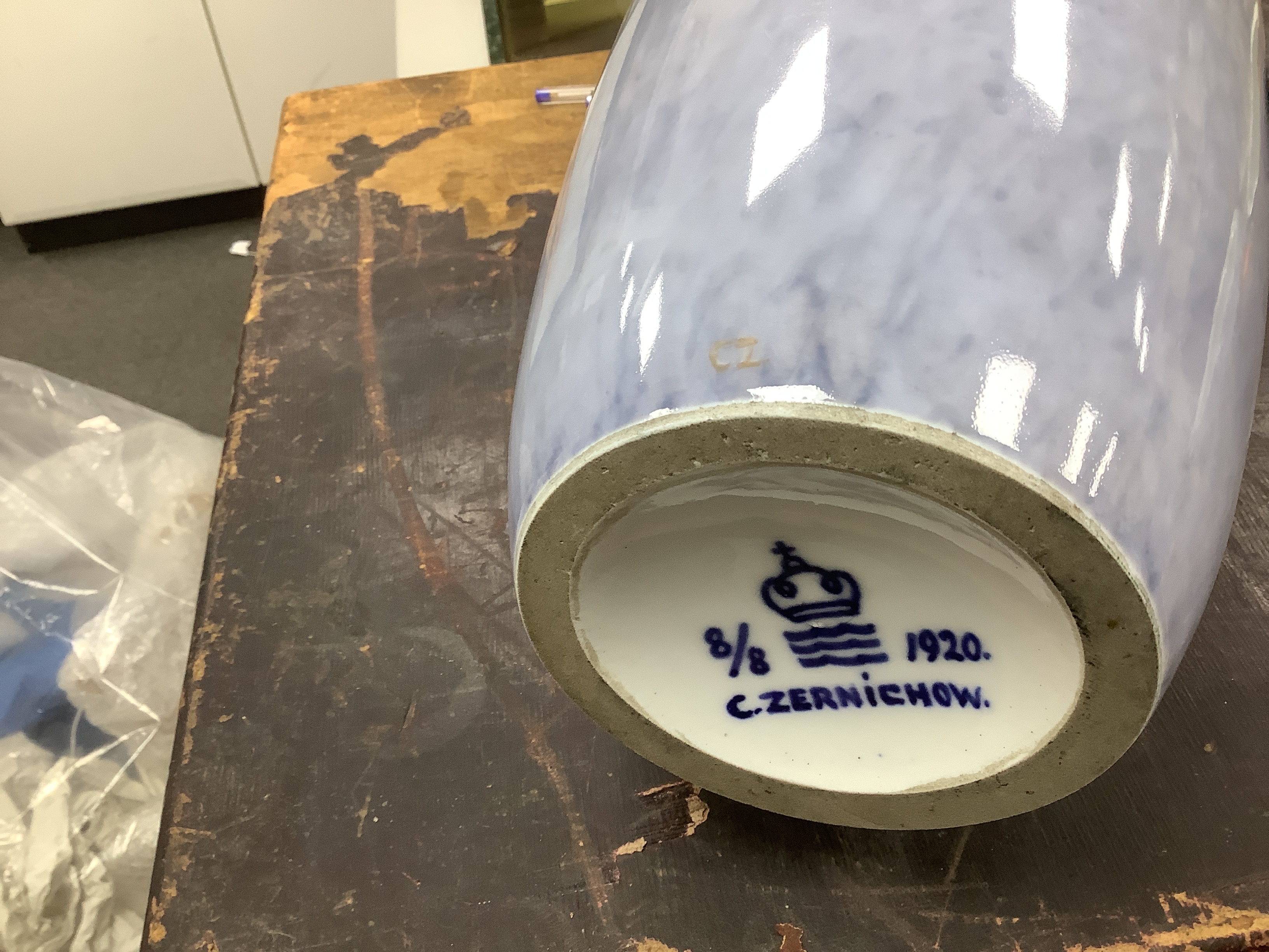 Catharina Zernichow for Royal Copenhagen, a large limited edition vase, dated 1920